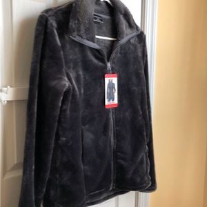 32 Degrees HEAT Women’s Plush Jacket, SZ MEDIUM, COLOR SHADOW. NWT!!